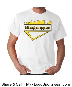 Pittsburgh Pizza Guys T-shirt (White) Design Zoom